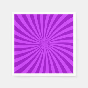 Paarse Retro Sunburst Achtergrond Servet