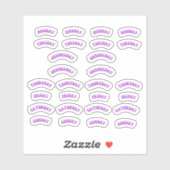 Paarse Retro Weekday Journal Sticker Pack (Vel)