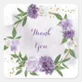 paarse reuzengoudbruin vierkante sticker (Voorkant)