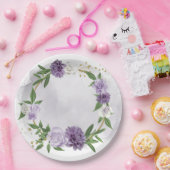 paarse reuzengriep papieren bordje (Feest)