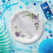 paarse reuzengriep papieren bordje (Feest)