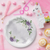 paarse reuzengriep papieren bordje (Feest)