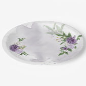 paarse reuzengriep papieren bordje (Gekanteld)