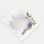 paarse reuzenwitte bloem servet (Hoek)