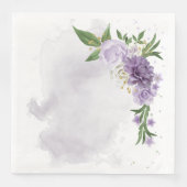 paarse reuzenwitte bloem servet (Voorkant)