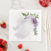 paarse reuzenwitte bloem servet (Insitu)