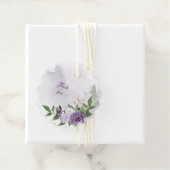 paarse reuzenwitte florale labels (In situ)