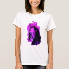 Paarse Reverie verdrietige vrouw T-shirt