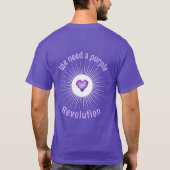 Paarse Revolutie Heren Basic T-Shirt (Achterkant)