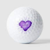 Paarse Revolutie met LIEFDE Golfballen (Voorkant)