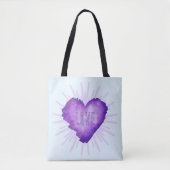 Paarse Revolutie met LIEFDE Tote Bag (Voorkant)
