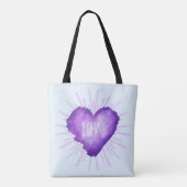 Paarse Revolutie met LIEFDE Tote Bag (Achterkant)