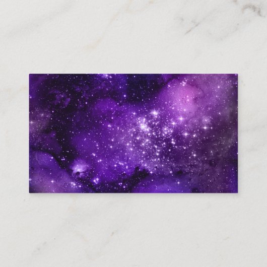 Paarse Rhinestone Hemelse Waterverf Visitekaartje (Achterkant)