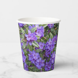 Paarse Rhododendron Blooms Floral Papieren Bekers