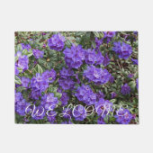 Paarse Rhododendron Blooms Welkom Deurmat (Voorkant)