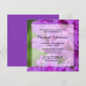 Paarse Rhododendron Flowers 80th Birthday Party Kaart (Voorkant / Achterkant)