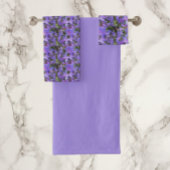 Paarse Rhododendron Flowers Floral Pattern Bad Handdoek