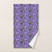 Paarse Rhododendron Flowers Floral Pattern Bad Handdoek (Handdoek)