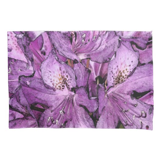 PAARSE RHODODENDRON/photog.with schildpadeffecten Kussensloop (Voorkant-Links)