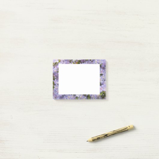  Paarse Rhododendrons Floral Post-it® Notes (Op bureau)