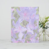 Paarse Rhododendrons Floral Stationery Paper (Staand voorkant)