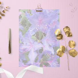 Paarse Rhododendrons Floral Stationery Paper
