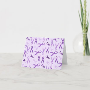 Paarse Ribbon Awareness briefpapier Bedankkaart