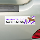 "Paarse Ribbon" - Awareness Bumpersticker (Op auto)