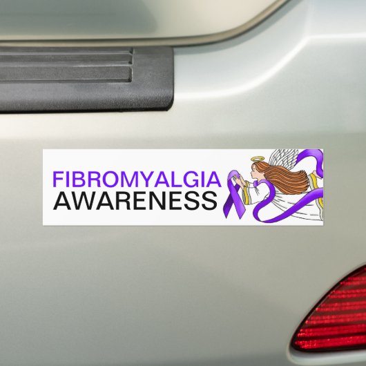 "Paarse Ribbon" - Awareness Bumpersticker (Op auto)