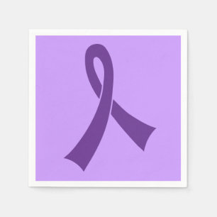 Paarse Ribbon Awareness-evenement Servet