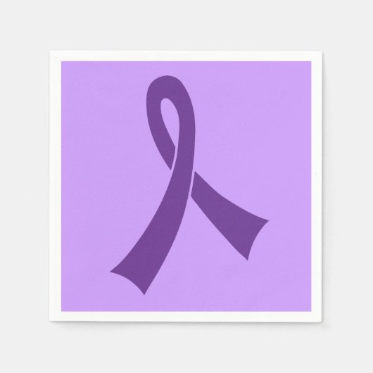 Paarse Ribbon Awareness-evenement Servet (Voorkant)
