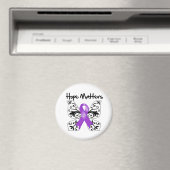 Paarse Ribbon Awareness Hope telt Magneet (Insitu (Vaatwasser))