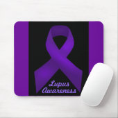 Paarse Ribbon Awareness Lupus Muismat (Met muis)