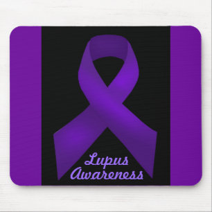 Paarse Ribbon Awareness Lupus Muismat