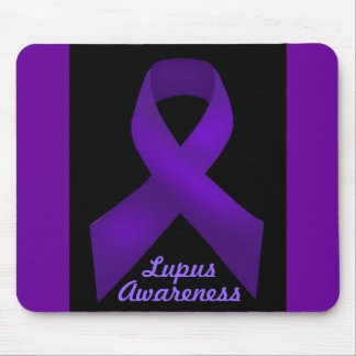 Paarse Ribbon Awareness Lupus Muismat