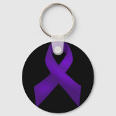 Paarse Ribbon Awareness Lupus Sleutelhanger (Voorkant)
