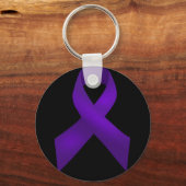 Paarse Ribbon Awareness Lupus Sleutelhanger (Voorkant)