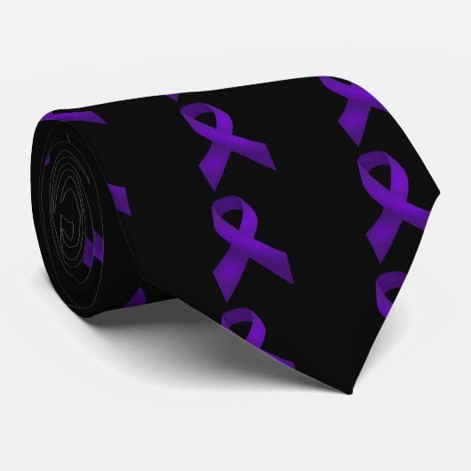 Paarse Ribbon Awareness Lupus Stropdas (Opgerold)