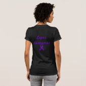 Paarse Ribbon Awareness Lupus T-shirt (Achterkant volledig)