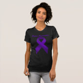 Paarse Ribbon Awareness Lupus T-shirt (Voorkant volledig)