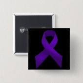 Paarse Ribbon Awareness Lupus Vierkante Button 5,1 Cm (Voorkant /achterkant)