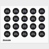 Paarse Ribbon FCK Addiction Overdose Awareness Ronde Sticker (Vel)