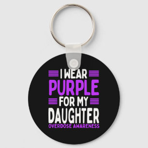Paarse Ribbon Kinderen Kind Overdosis Awareness So Sleutelhanger