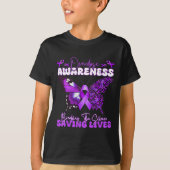 Paarse Ribbon Overdose Awareness Day Butterfly Sup T-shirt (Voorkant)