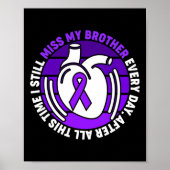 Paarse Ribbon Overdose Awareness Miss Brother Memo Poster (Voorkant)