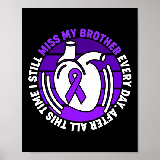 Paarse Ribbon Overdose Awareness Miss Brother Memo Poster (Voorkant)