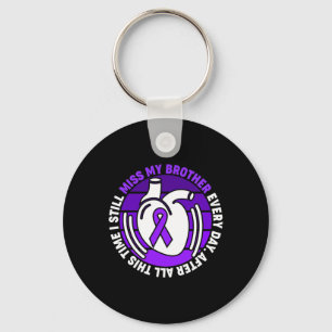Paarse Ribbon Overdose Awareness Miss Brother Memo Sleutelhanger