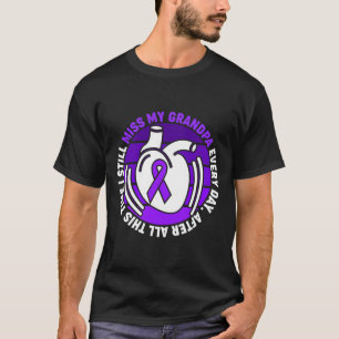 Paarse Ribbon Overdose Awareness Miss Grandpa Memo T-shirt