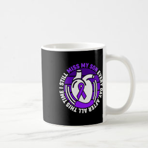Paarse Ribbon Overdose Awareness Miss My Son Koffiemok