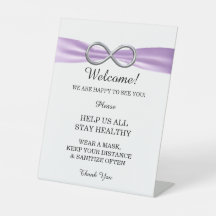 Paarse ribbon Silver Infinity Wedding Safety